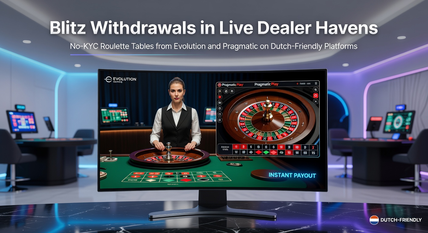Live dealer roulette tafel met snelle uitbetalingsopties in een no-KYC omgeving