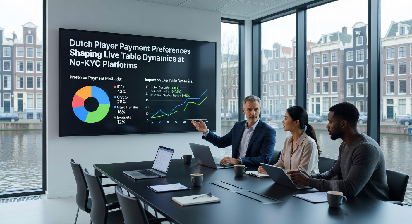 Nederlandse spelers gebruiken diverse betalingsmethoden bij live tafels op no-KYC platforms