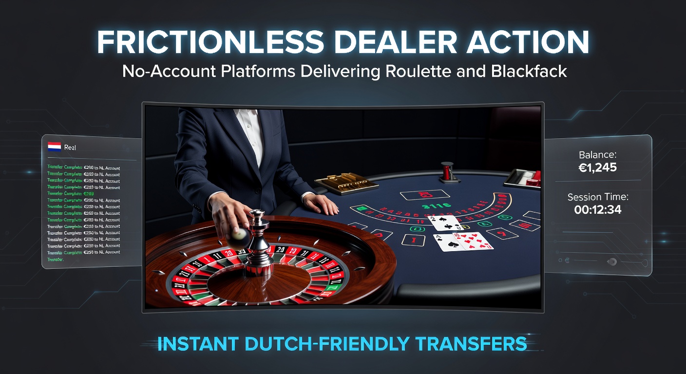 Live dealer bij roulette tafel op no-account platform met Nederlandse spelers in actie