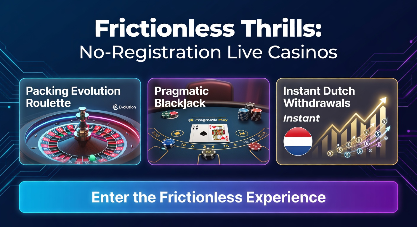 Live roulette tafel met dealer in actie bij een no-registration casino platform, spelers genietend van snelle spins zonder aanmelding