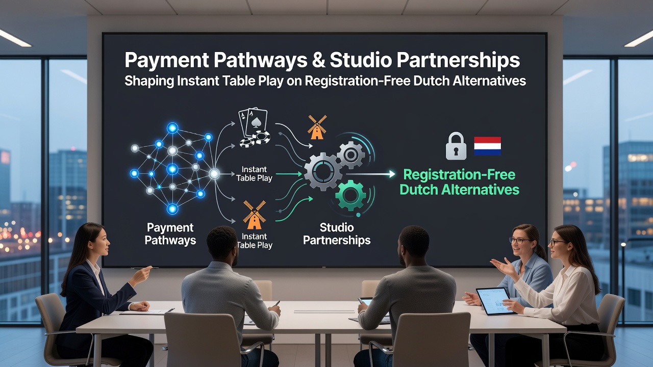 Overzicht van betalingsroutes en live dealer tafels op registratievrije platforms